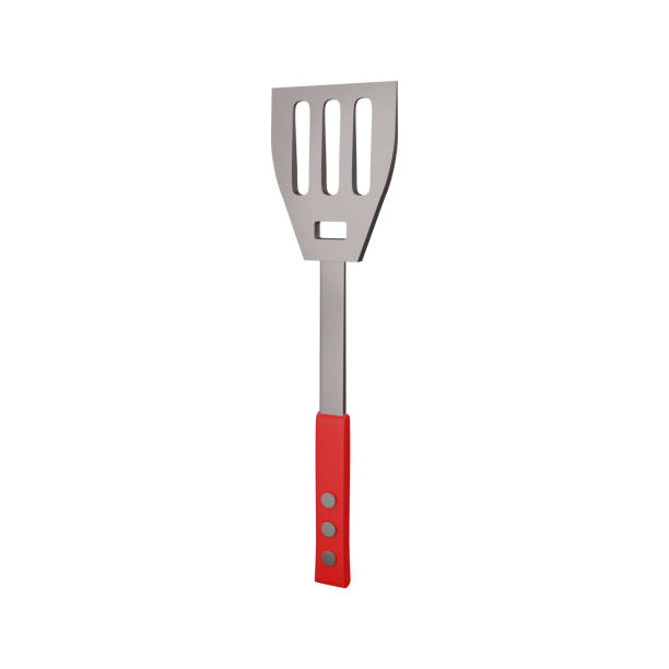 3d barbecue spatula illustration isolated on white background