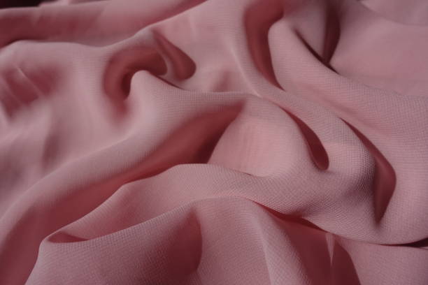 istock Rippled simple thin pastel pink chiffon fabric 1317751551