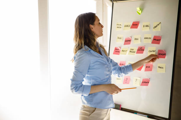 istock Businesswoman making a vision board 1317752900