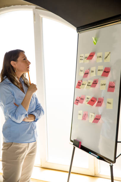 istock Businesswoman brainstorming project ideas 1317753030