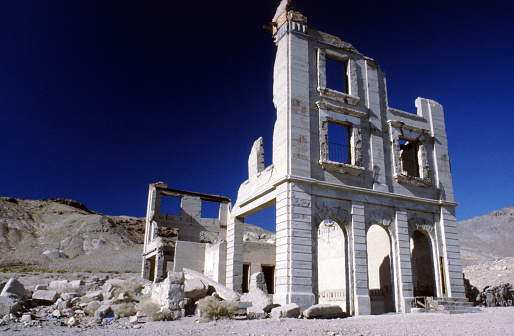 A building at Rhyolite ghost town in Death Valley National Park