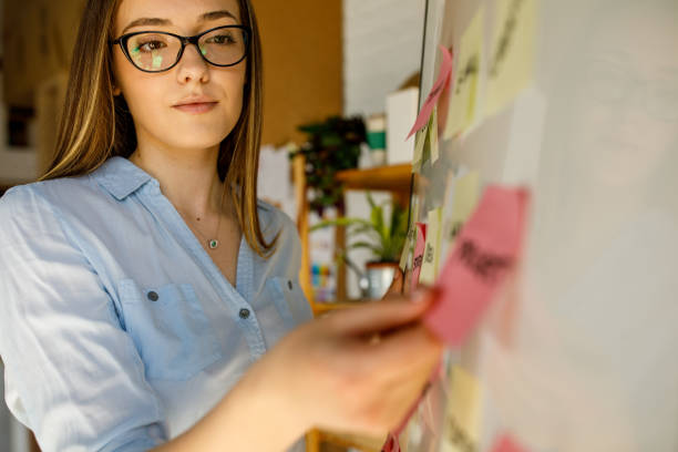 istock Young businesswoman making a vision board 1317755595