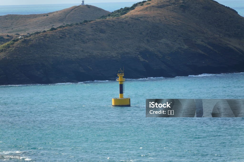 Lighthouses, chagwido islands, islands, Jeju Islands, uninhabited islands, cliffs, seas, waves, uninhabited islands, submarines, lava, tourist attractions, cruise ships, It is a beautiful lighthouse view of Jeju Island, Building Exterior Stock Photo