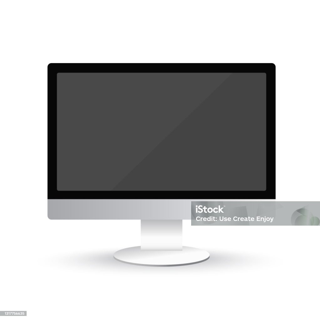 Computer Mock Up Ransparent Computer Screen Mock Up Isolated On Transparent Background Stock ...