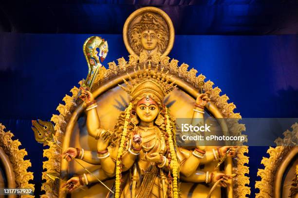 Goddess Durga Idol Contai Purba Medinipur West Bengal India Stock Photo - Download Image Now