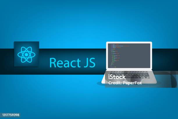 React Javascript Programming Language Framework With Script Code On ...