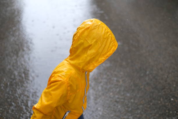 istock Adorable little boy playing at rainy day 1317761971