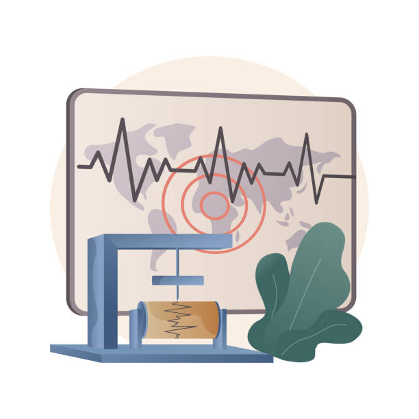 Seismology abstract concept vector illustration. Seismology abstract concept vector illustration. Seismic waves study, seismology course, earthquake environmental effect, Earth science, tectonic movement, volcanic activity abstract metaphor. seismology stock illustrations