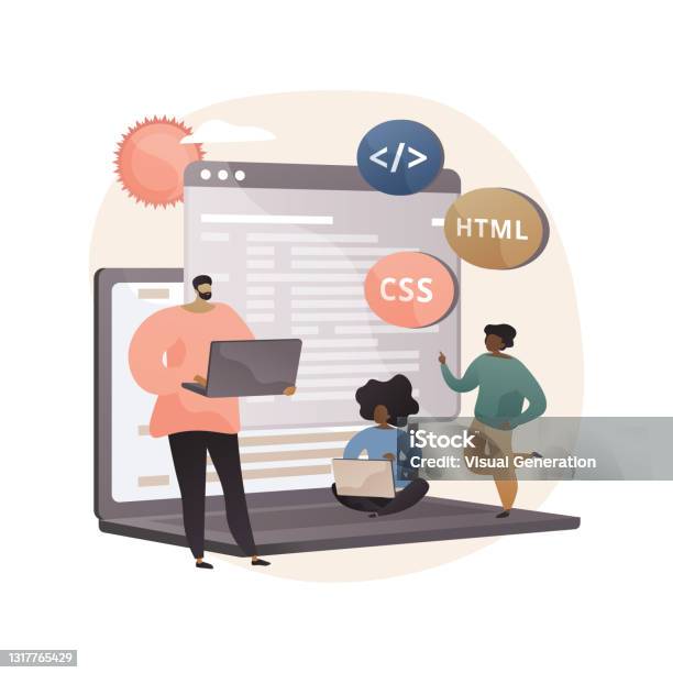 Computer Programming Vector Computer Programming Camp Abstract Concept Vector Illustration Stock ...