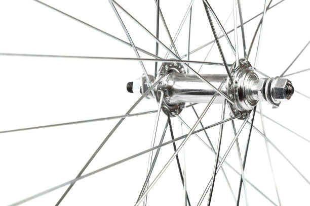 istock Bicycle wheel with spokes and the sleeve 1317767813