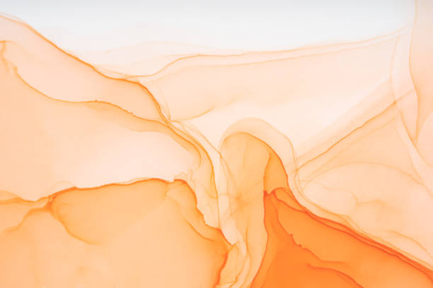 istock Abstract orange Ink background. Alcohol Ink art. 1317768932