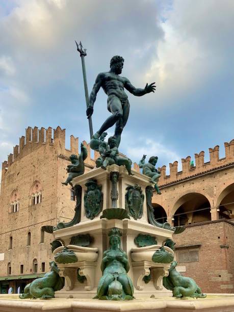 fontaine de neptune - tuscany florence italy italy neptune photos et images de collection