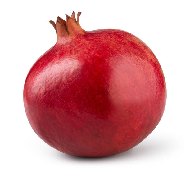 istock Pomegranate isolated. Pomegranate on white background. Whole fruit with clipping path. Full depth of field. 1317771153