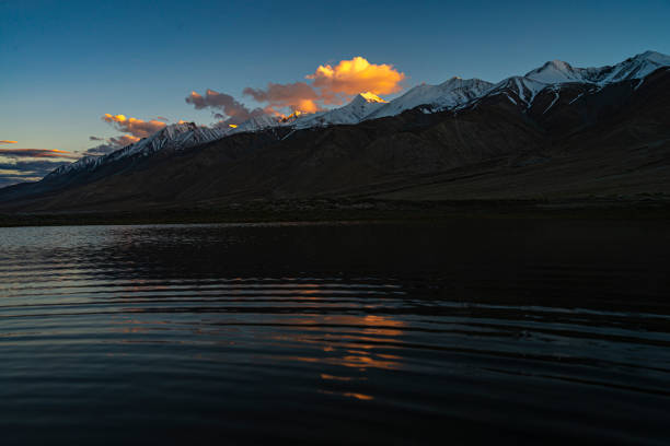 istock Pangong lake beautiful sunset images 1317772574
