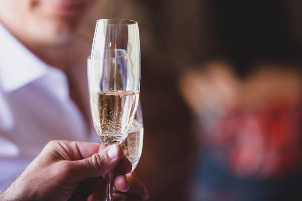 istock Champagne flutes celebratory Toast 1317775436