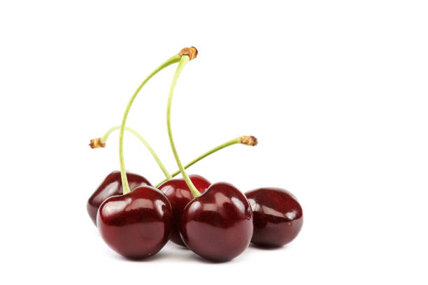 istock Fruits of a sweet cherry on white background. 1317776948