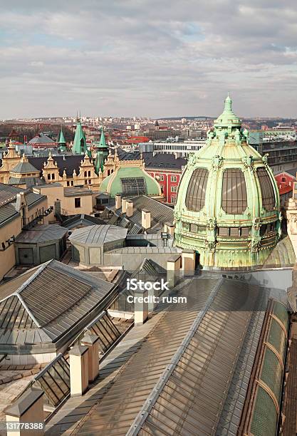 Prague Roofs Stock Photo - Download Image Now - Architectural Dome, Architecture, Bell Tower - Tower