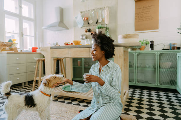 istock Morning coffee with my dog 1317783917