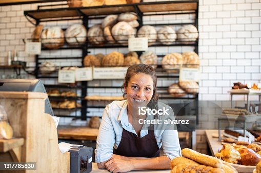istock Portrait of a successful female bakery owner 1317785830