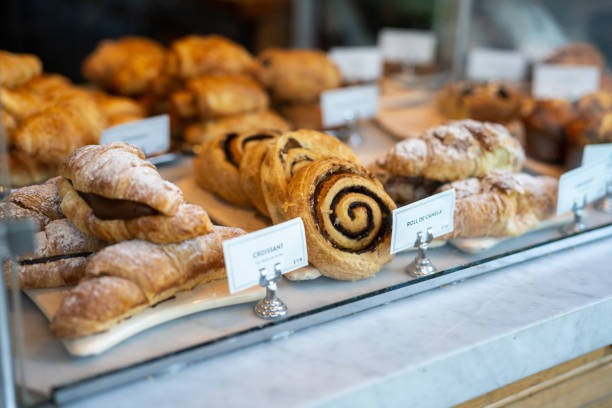 istock Baked snacks for sale in bakery 1317786589