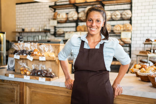 istock Confident and proud small bakery woman owner 1317788988