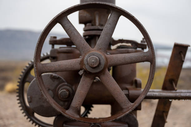 istock Wheel and Gears of Rusty Machinery 1317789265