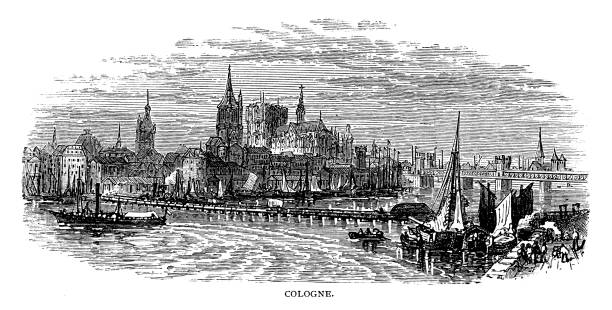 istock Antique illustration from school atlas: Cologne 1317791640