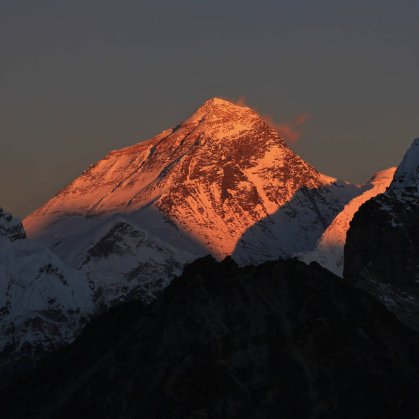 istock Illuminated peak of Mt Everest at sunset. 1317804897
