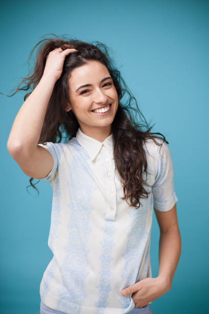 Studio portraits.Italian model in cut-out background.
