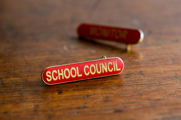 istock Retro style school badges bar style 1317809133