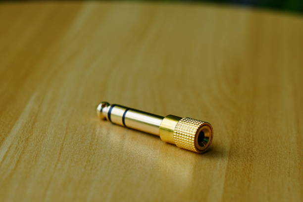 istock Headphone jack adapter 3.5 mm convert to 6.35 mm 1317810241