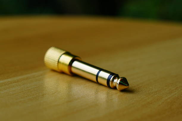 istock Headphone jack adapter 3.5 mm convert to 6.35 mm 1317810308