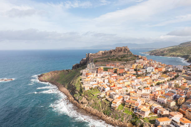istock Drone view of Castelsardo town in Sardinia 1317811585
