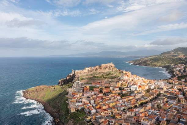 istock Drone view of Castelsardo town in Sardinia 1317811615