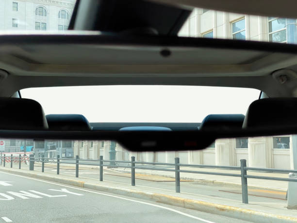 istock Rear view mirror in a modern car 1317812084