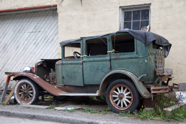 Old car in country Thailand , Chiang Mai