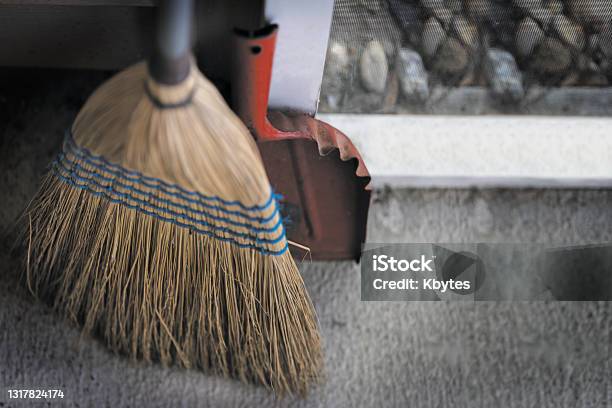 Back Porch Broom Stock Photo - Download Image Now - Broom, Sweeping, Porch