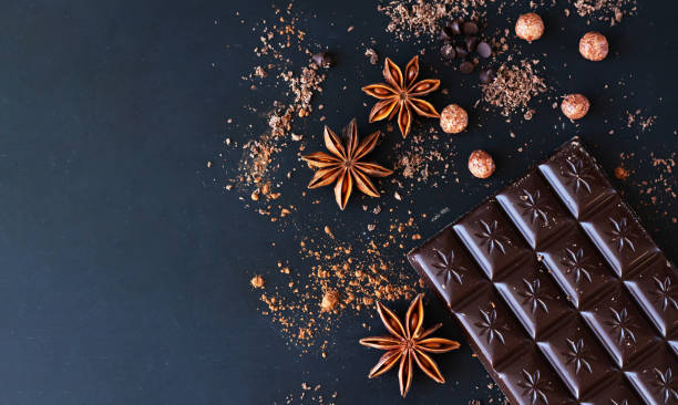 istock Chocolate bar with spice ingredients for making candy, hot chocolate or cake 1317829206