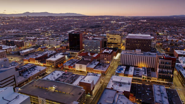 istock Downtown Streets in Albuquerque Lit Up Before Sunrise 1317830826