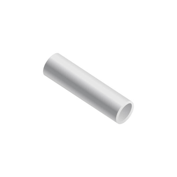 istock Part of construction steel pipe or tube realistic vector illustration isolated. 1317831673