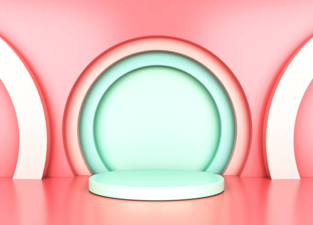 istock Minimal Stage with Geometric Shapes 1317831969