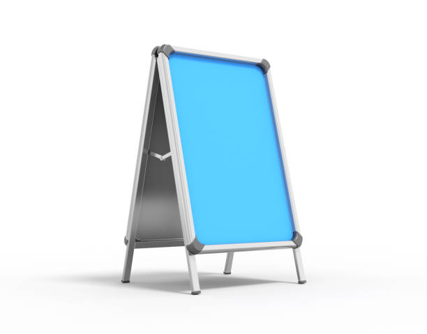 istock Metallic Outdoor Stand Mockup Set, isolated 1317832019