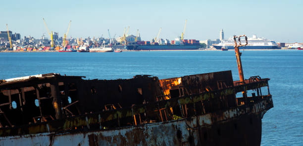 istock Contrast views of Montevideo port 1317832707