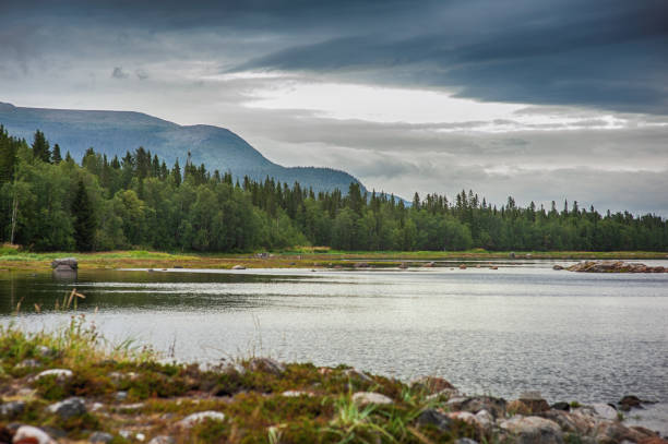 istock Beautiful landscape with lake and hills range 1317842445