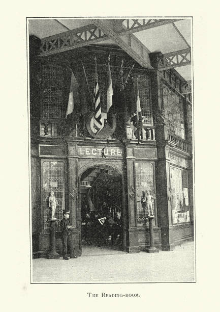 Reading room, Lecture Hall at the  Exposition Universelle, Paris, 1889, 19th Century