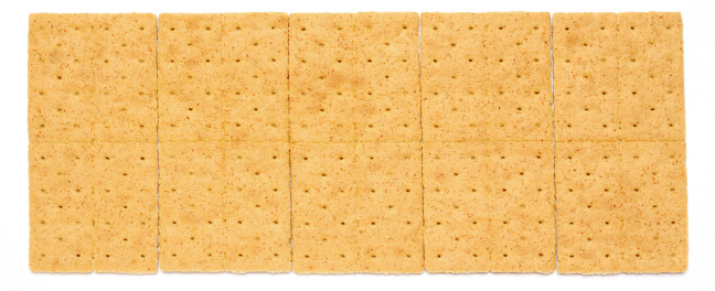 Graham Crackers and a white background.