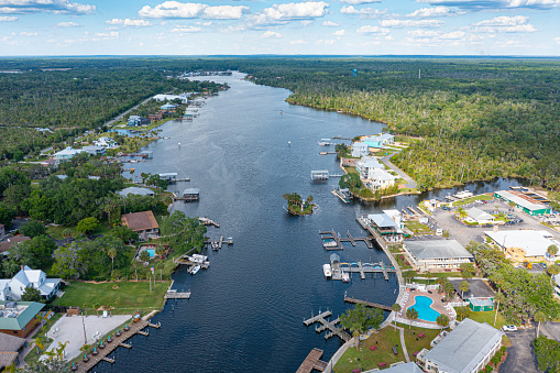 Aerial view of Homosassa, Florida