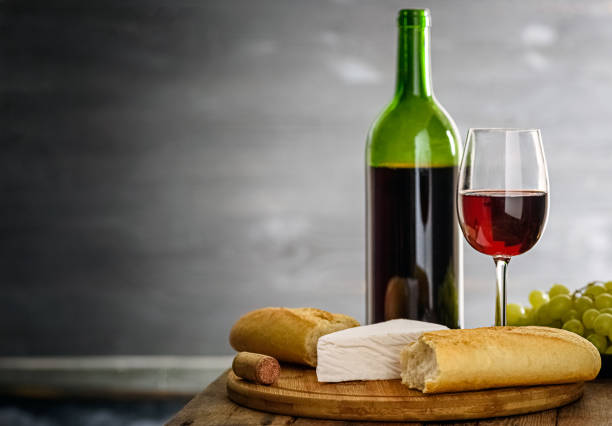 istock A small snack - baguette, cheese and wine 1317850366