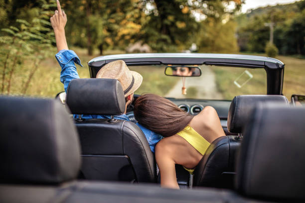 istock Beautiful couple enjoying on a road trip 1317855812