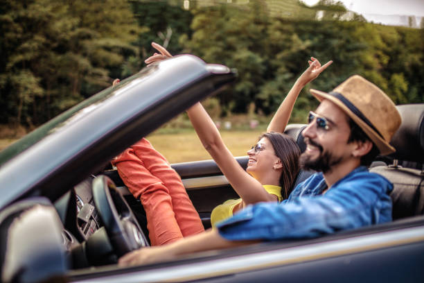 istock Beautiful couple enjoying on a road trip 1317855843